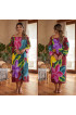 Hand Painted Rayon Off Shoulder Dress